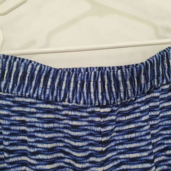 Chico's Ankle Pants Blue White Elastic Waist 2 - Picture 5 of 7